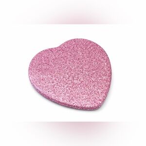 Shimmer Pink Heart Shaped Compact Mirror